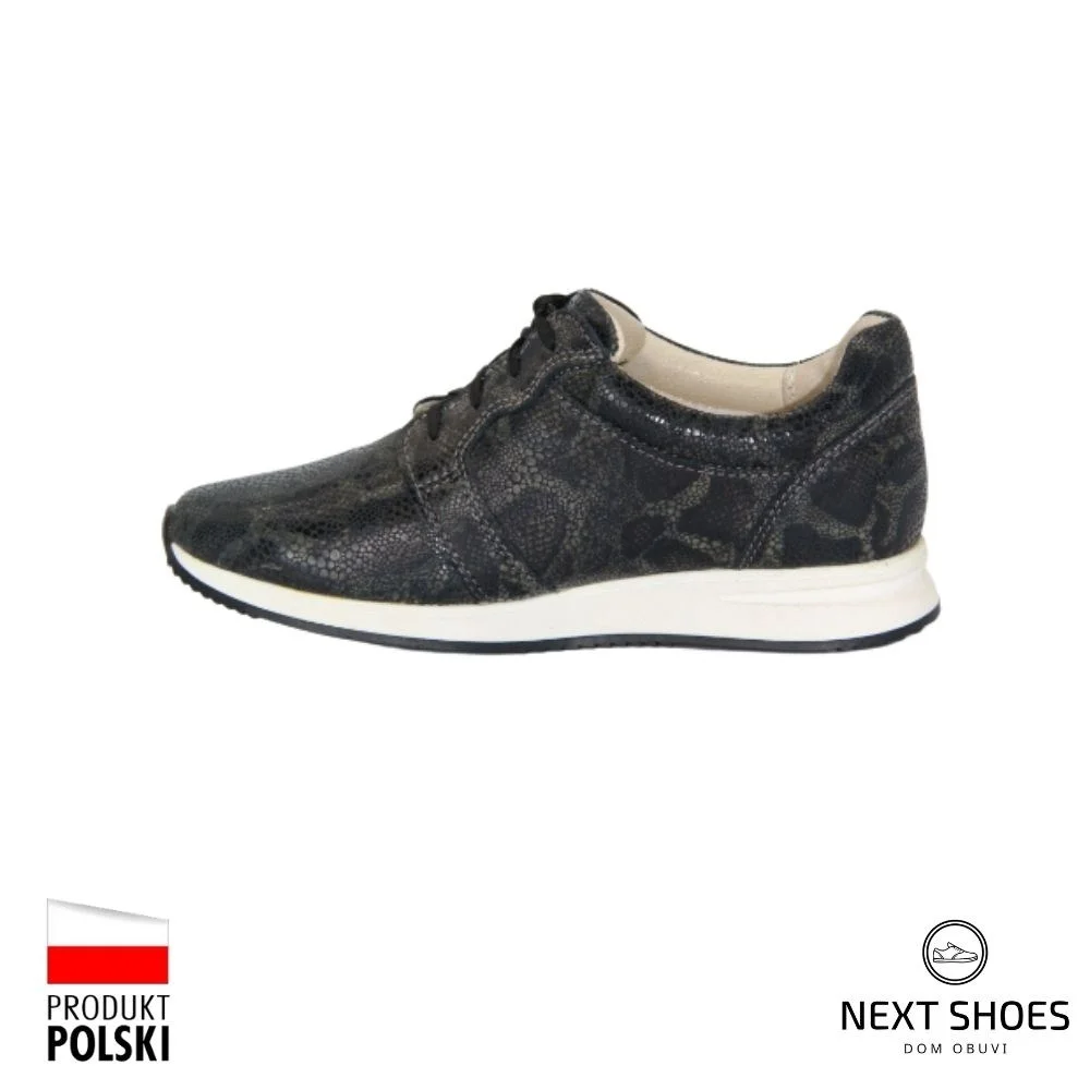 Sneakers female black Lesta (Poland) model 4411